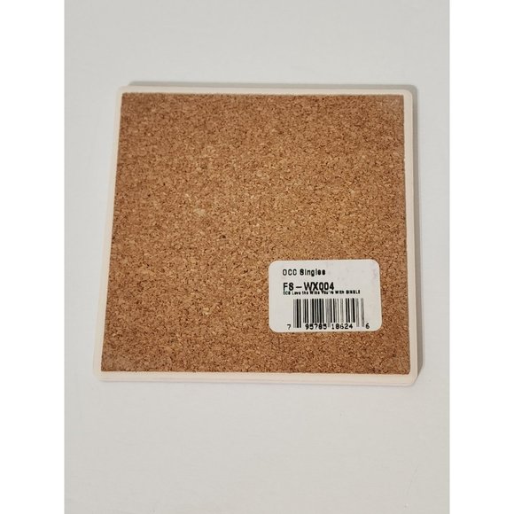 Set of 2 LOVE THE WINE YOUR WITH Wine Is Life Coasters Bar Home F8WX004 - Picture 4 of 5